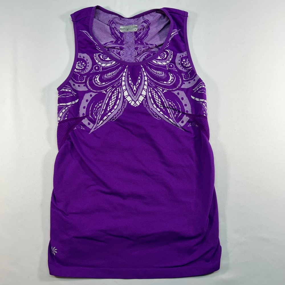 Athleta Purple Mandala Seamless Mesh‎ Racerback Tank Top 581506 Womens Medium